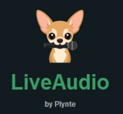 LiveAudio product mark with the LiveAudio name and Plynte attribution.